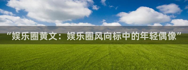 壹号电子娱乐app：“娱乐圈黄文：娱乐圈风向标中的年轻偶像”